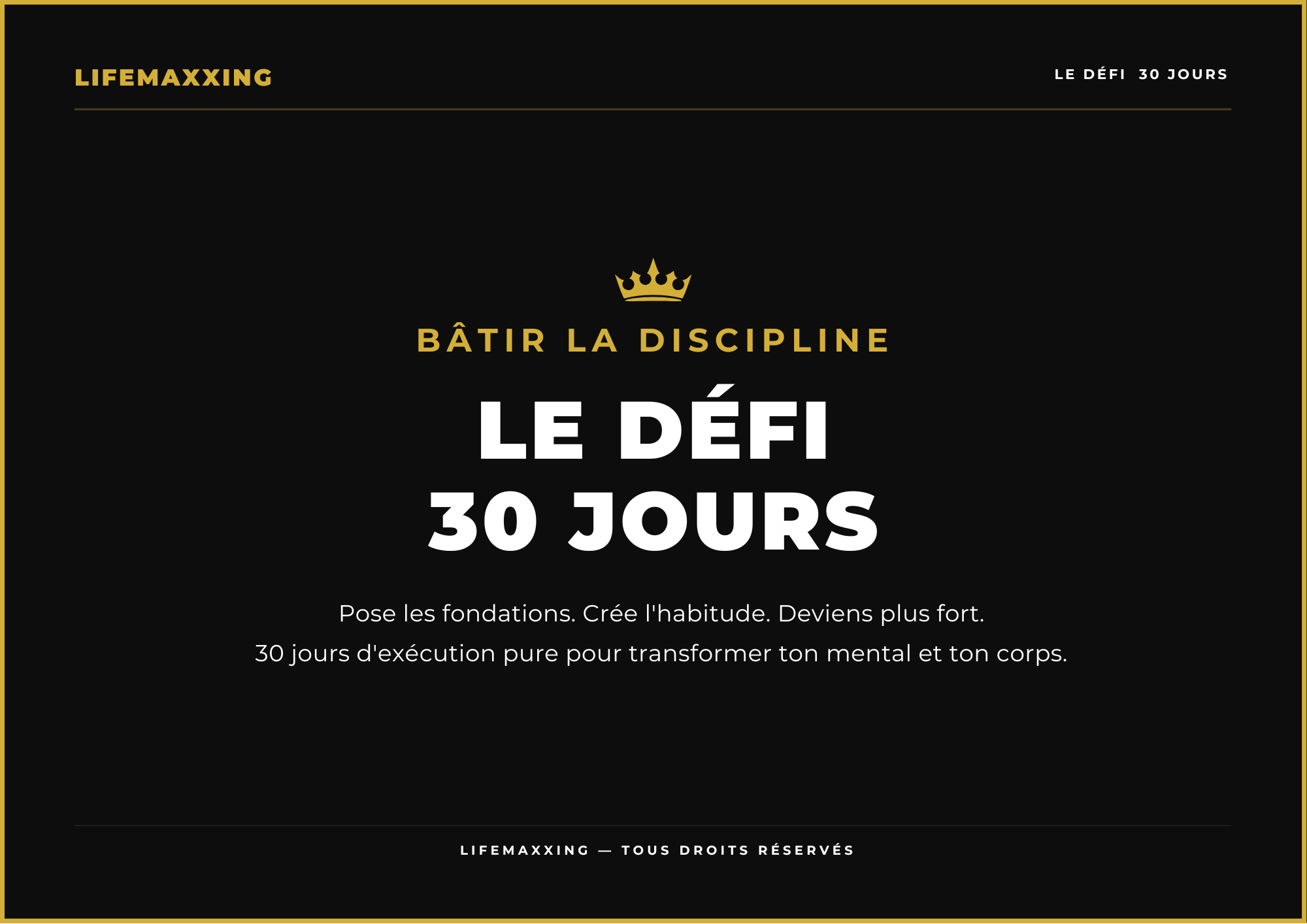 Vidéo Défi 30 Jours