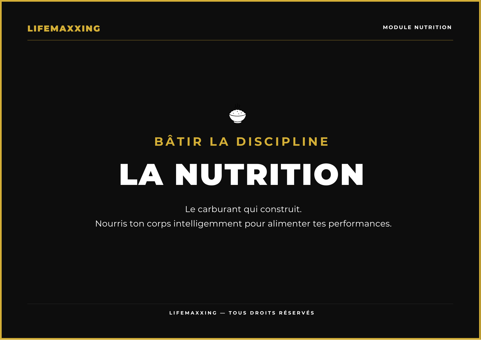 Vidéo Nutrition